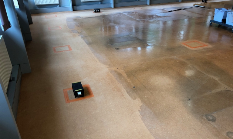 Linoleum tijdens renovatie