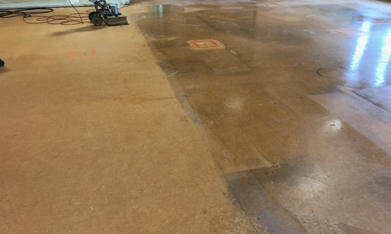 Linoleum tijdens renovatie