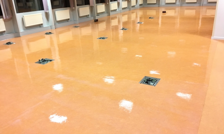 Linoleum tijdens renovatie