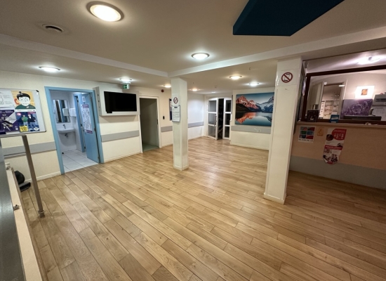 Parket tijdens renovatie